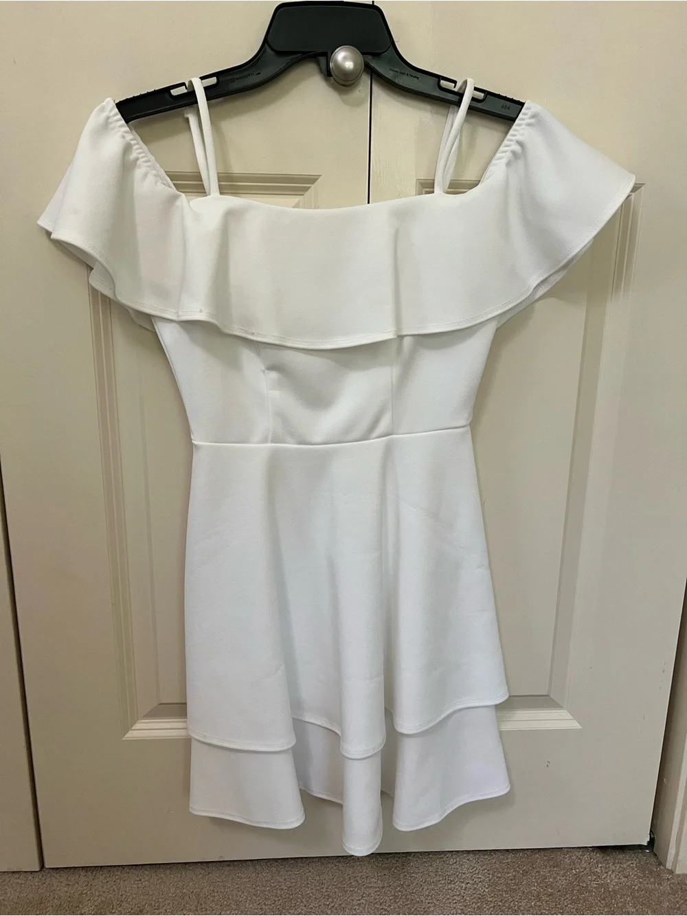 Darling White One-Shoulder Ruffle Dress